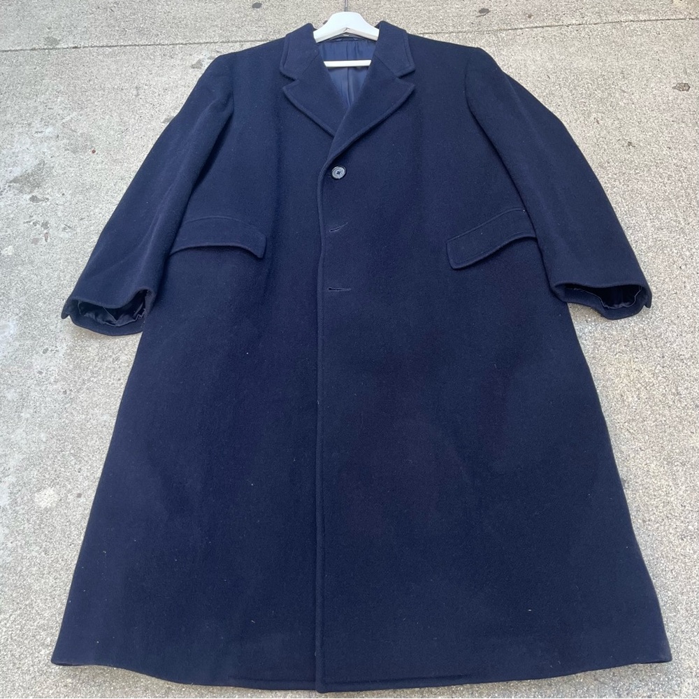 Vintage navy wool overcoat